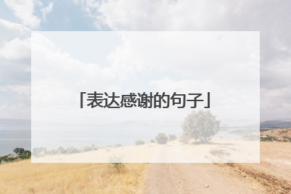 表达感谢的句子