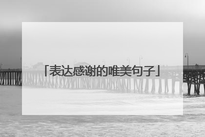 表达感谢的唯美句子