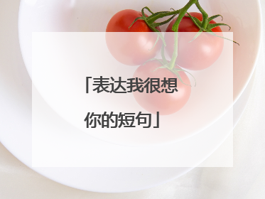 表达我很想你的短句