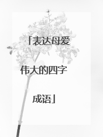 表达母爱伟大的四字成语