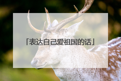 表达自己爱祖国的话