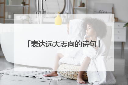 表达远大志向的诗句