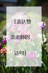 表达赞美老师的诗句