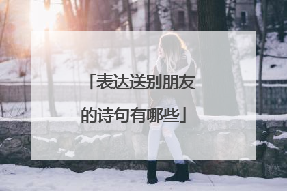 表达送别朋友的诗句有哪些