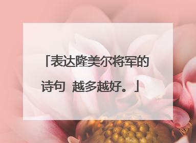 表达隆美尔将军的诗句 越多越好。