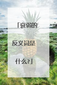 衰弱的反义词是什么?
