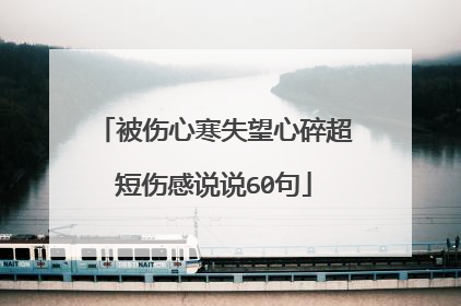 被伤心寒失望心碎超短伤感说说60句