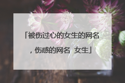被伤过心的女生的网名，伤感的网名 女生