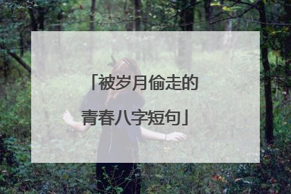 被岁月偷走的青春八字短句