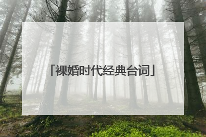 裸婚时代经典台词