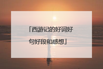 西游记的好词好句好段和感想