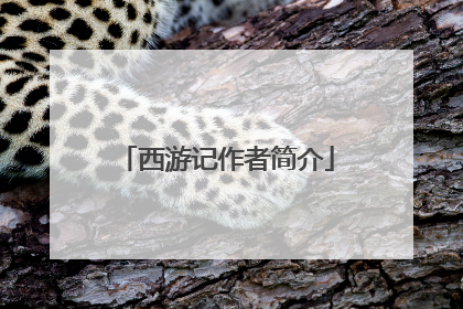 西游记作者简介