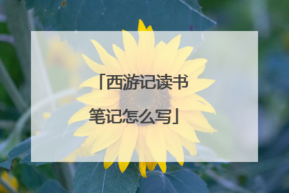 西游记读书笔记怎么写