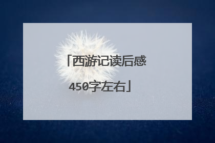 西游记读后感450字左右