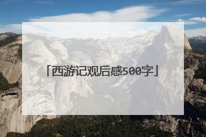 西游记观后感500字