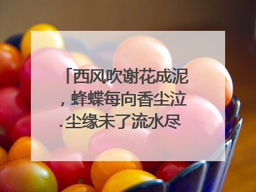 西风吹谢花成泥，蜂蝶每向香尘泣.尘缘未了流水尽，碧落黄泉两茫茫.什么意思
