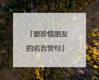要珍惜朋友的名言警句