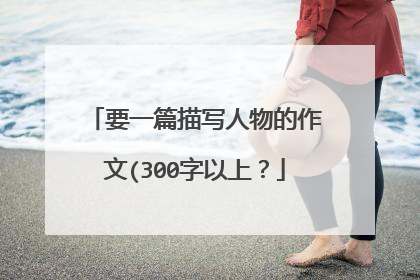 要一篇描写人物的作文(300字以上?