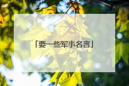 要一些军事名言