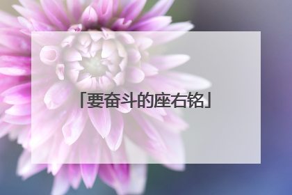 要奋斗的座右铭