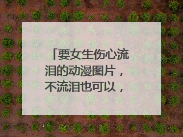 要女生伤心流泪的动漫图片，不流泪也可以，但要伤感的