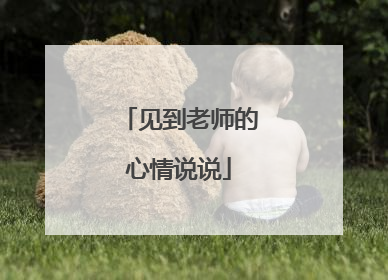 见到老师的心情说说