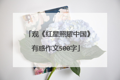 观《红星照耀中国》有感作文500字