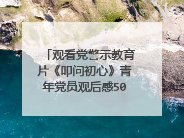 观看党警示教育片《叩问初心》青年党员观后感500字优秀4篇