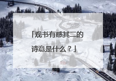 观书有感其二的诗意是什么？