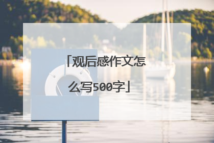 观后感作文怎么写500字