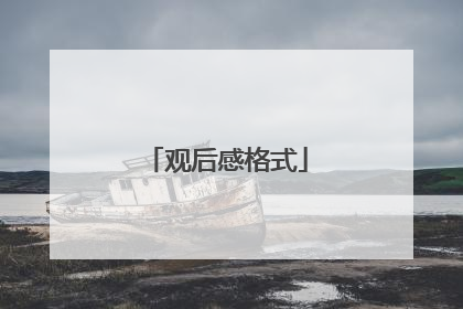观后感格式