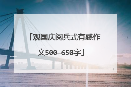 观国庆阅兵式有感作文500—650字