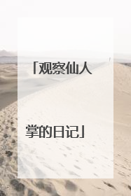 观察仙人掌的日记