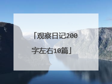 观察日记200字左右10篇
