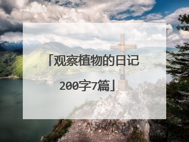 观察植物的日记200字7篇