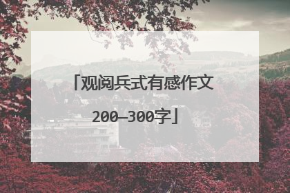 观阅兵式有感作文200—300字