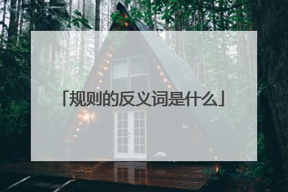 规则的反义词是什么