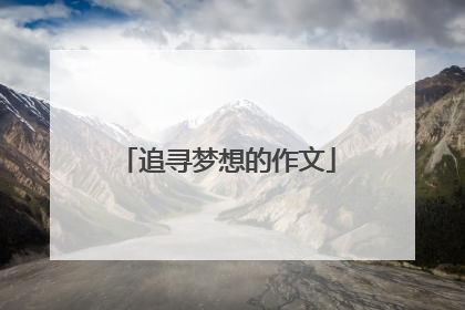 追寻梦想的作文