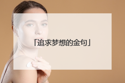 追求梦想的金句