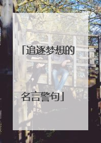追逐梦想的名言警句