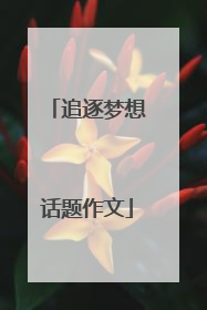 追逐梦想话题作文