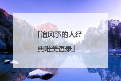 追风筝的人经典唯美语录