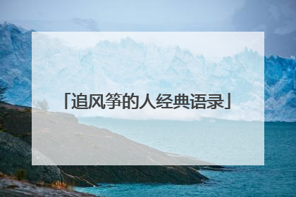 追风筝的人经典语录