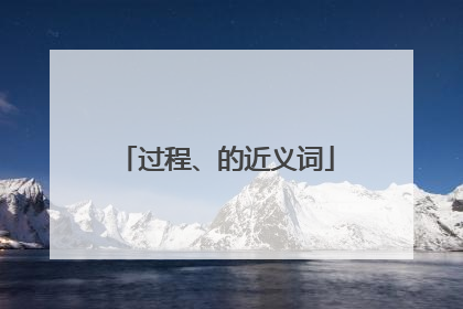 过程、的近义词