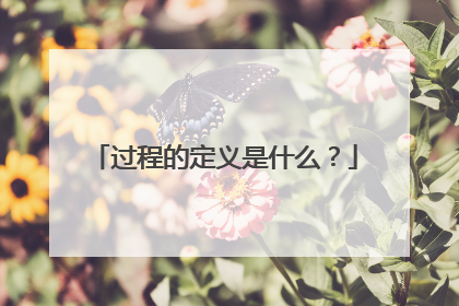 过程的定义是什么?