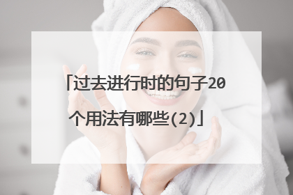 过去进行时的句子20个用法有哪些(2)