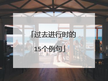 过去进行时的15个例句