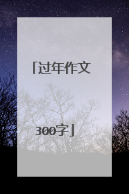 过年作文300字