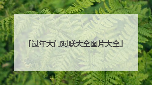 过年大门对联大全图片大全