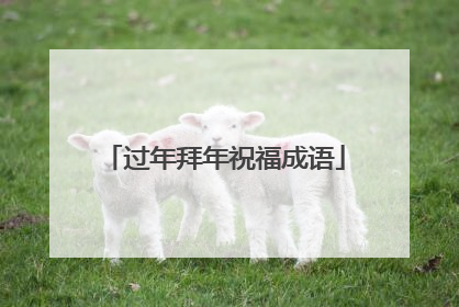 过年拜年祝福成语